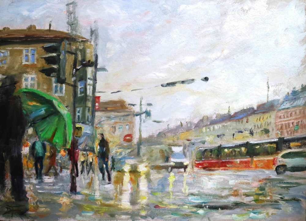 <br>Rain-wet Day <br>(Vienna/Rennweg)