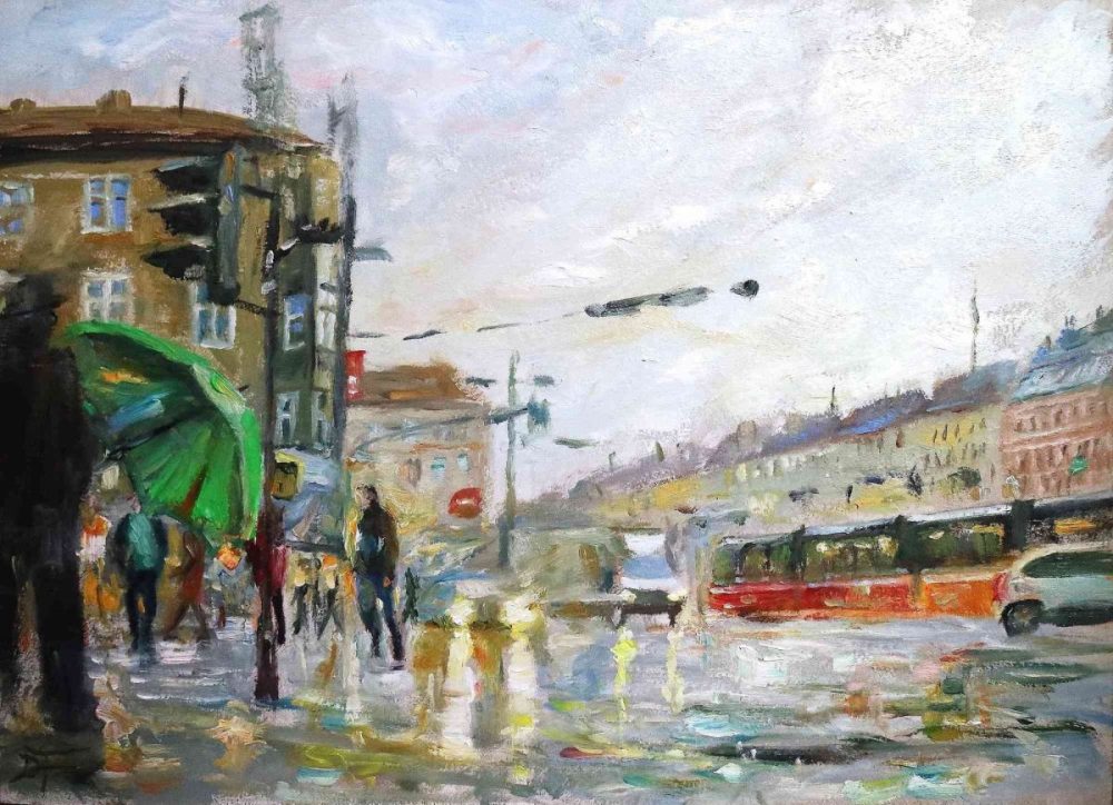 <br>Rain-wet Day <br>(Vienna/Rennweg)